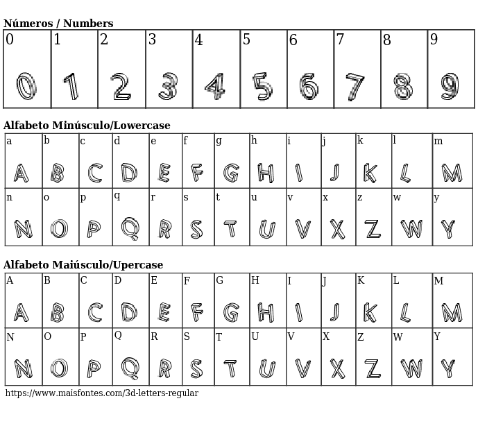 Font 3d Letters Regular Free Maisfontes Com