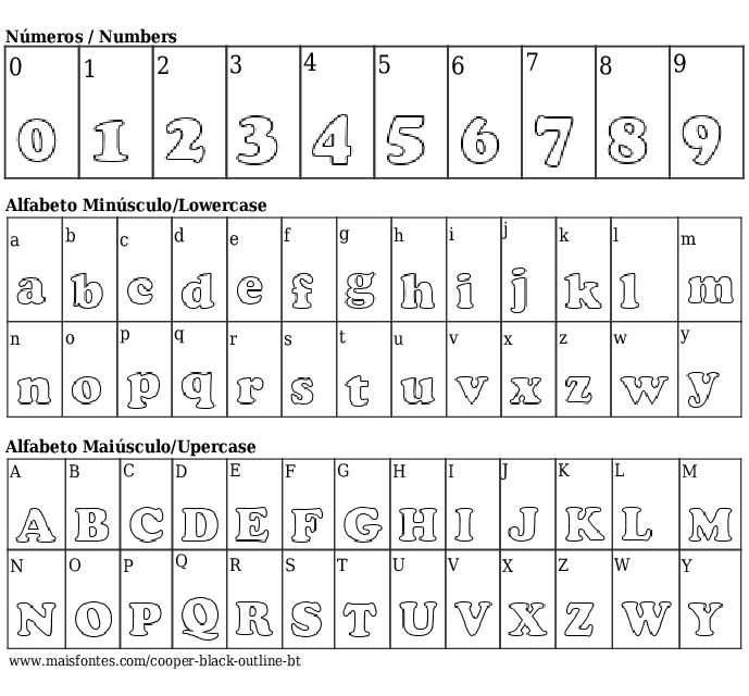 Cooper Black Outline Bt Free Font Maisfontes Com