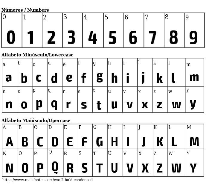 Font Exo 2 Bold Condensed Free Maisfontes Com