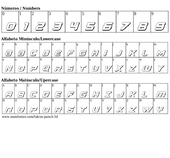 Falcon Punch 3d Free Font Maisfontes Com
