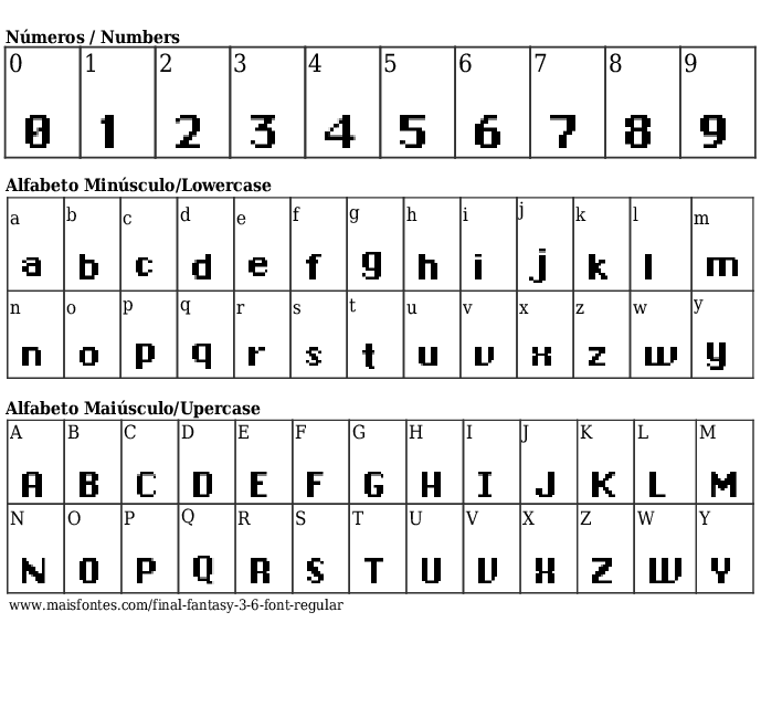 Final Fantasy 3 6 Font Regular Free Font Maisfontes Com
