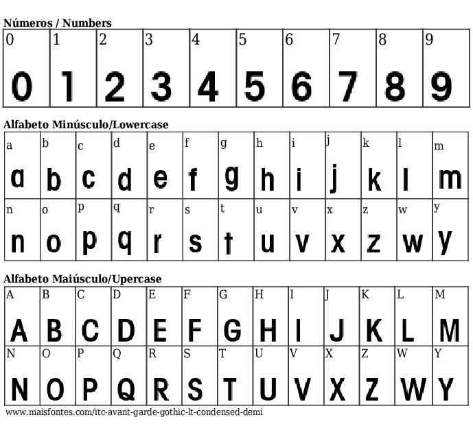 Font Itc Avant Garde Gothic Lt Condensed Demi Free Maisfontes Com