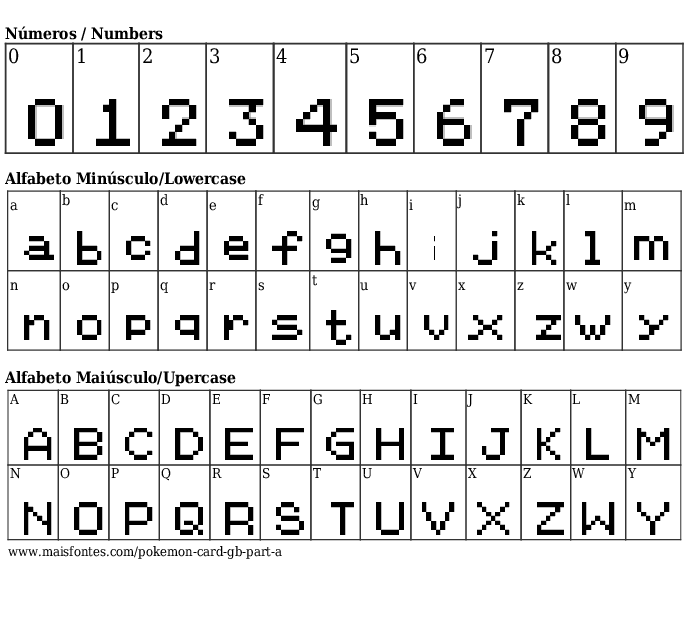 Pokemon Card Gb Part A Free Font Maisfontes Com