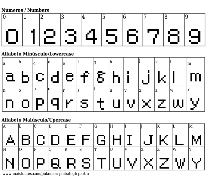 Pokemon Pinball Gb Part A Free Font Maisfontes Com