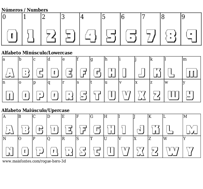 Rogue Hero 3d Free Font Maisfontes Com